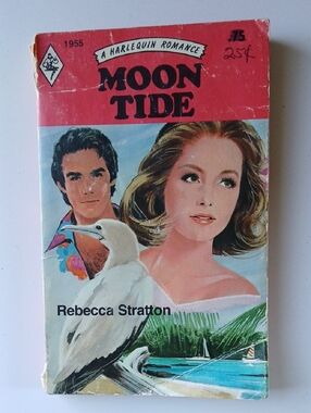 Vintage Romance Paperback Harlequin 1976 Moon Tide by Rebecca Stratton